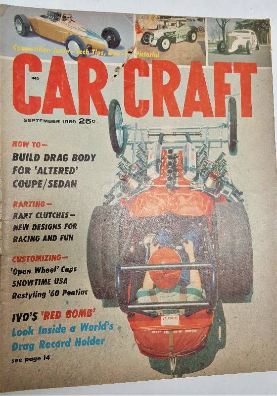 lot 7289 image: September 1960 Car Craft magazine with fun to read the articles and look at the advertising in it