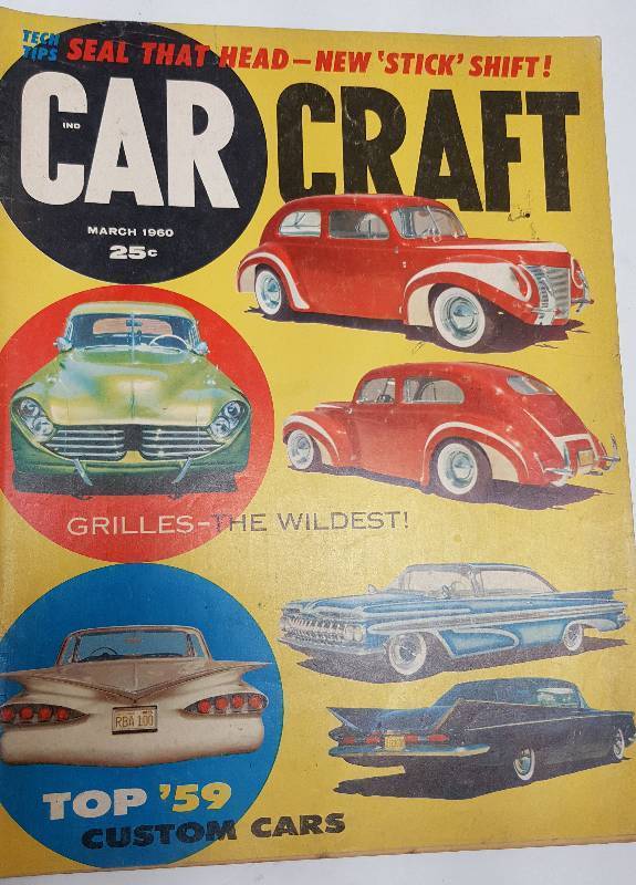 lot 7290 image: March 1960 Car Craft magazine with fun to read the articles and look at the advertising in it