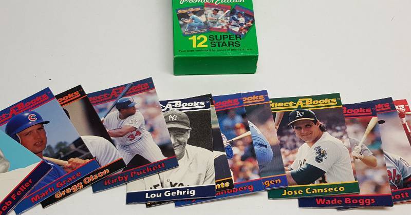 lot 7315 image: New package of 12 Super Stars of Major League Baseball Feller Pucket Canseco
