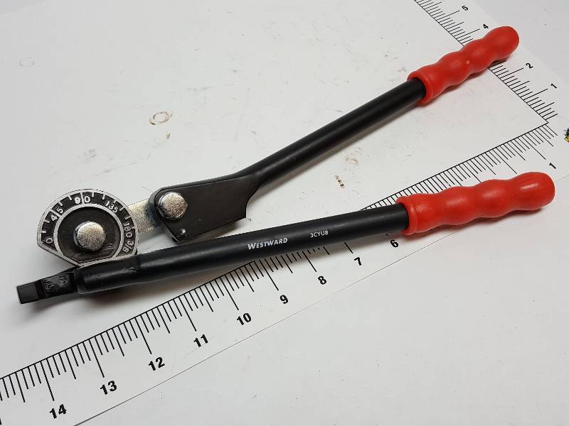 lot 8844 image: New in the box is this Westward 3CYU8 38 In OD manual Tubing Bender