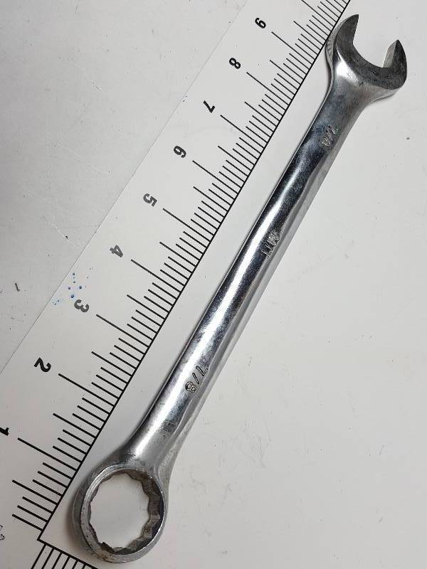 lot 8145 image: 78 New Chrome Vanadium combination 12 point and open end wrench.  Check your box to see if you can use this one.