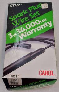 lot 39394 image: CAROL, STW Spark Plug Wire Set, fits most all makes & models of 2.5L - 4 cylinder