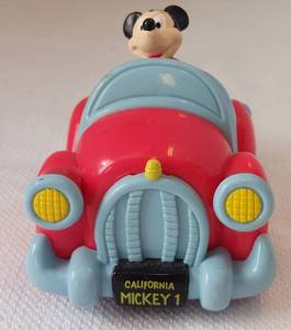 lot 39448 image: Disney Mickey Mouse Pull Back Convertible Red Car California MICKEY 1