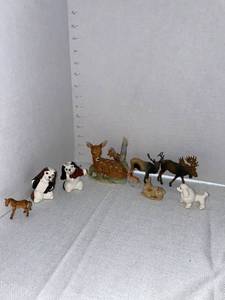 lot 39487 image: 9 animal figurines
