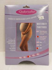lot 39653 image: Gabriella Maternity Collection, Size T, Style 340 (Sheer) Firm Compression, 20-30 mmHg, Black. $26.95 List
