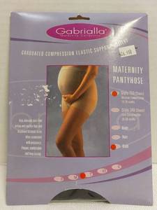 lot 39655 image: Gabriella Maternity Collection, Size T, Style 260 (Sheer) Medium Compression, 18-20 mmHg, Black. $26.95 List