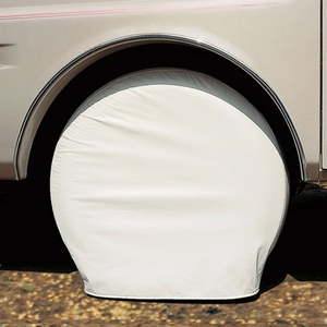 lot 39456 image: ADCO Polar White Vinyl Tyre Gards, Tire Diameter 33 - 35, contains One Pair