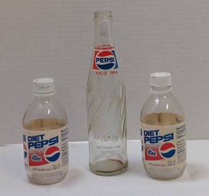 lot 39497 image: PepsiDiet Pepsi Glass Bottles