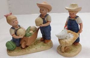 lot 39546 image: Homco Denim Days Porcelain Figurines