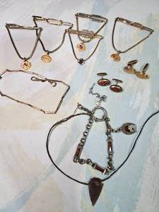 lot 30365 image: Misc Lot Knights of Columbus and Other Jewelry  Some Gold  Arrowhead Necklace