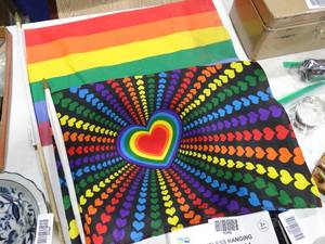 lot 30352 image: 2  Small Rainbow Flags on Poles