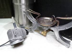 lot 30396 image: Large Ammo Can w Portable Camp Stove and More