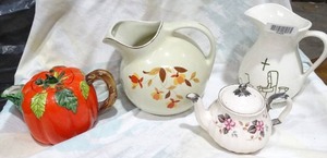 lot 30425 image: Lot of Decorative Pitchers and Kettles