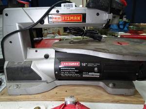 lot 30494 image:  Craftsman 16 Variable Speed Scroll Saw 137 216100