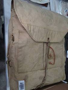 lot 30492 image: Antique Tan Canvas Boy Scouts Backpack