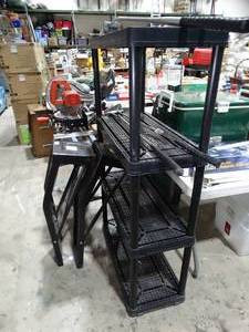 lot 30555 image: 5Ft Tall Plastic Rack wo Contents