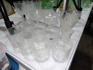 lot 30593 image: Lady Victoria Crystal lot of Tumbles and Long Stemmed Glasses