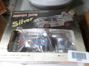 lot 30633 image: Old School Remote Controlled SIlver Ferrari 512M
