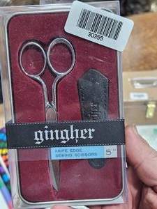 lot 30355 image: Gingher Knife Edge 5 Sewing Scissors  Unopened