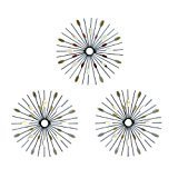 lot 1470 image: Fetco Home Decor Brinley Wall Art Piece, 12 by 12-Inch, Set of 3