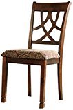 lot 1479 image: Ashley Furniture Signature Design Leahlyn Dining UPH Side Chair, Medium Brown, Set of 2