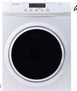 lot 24080 image: 860 3 cu. ft. Compact Standard Electric Dryer with Sensor Dry, White (Retail $733.12)