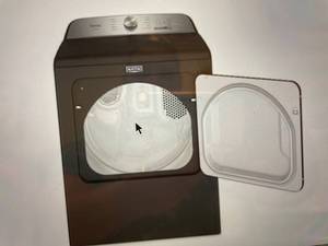 lot 24413 image: Maytag Pet Pro 7-cu ft Steam Cycle Electric Dryer (Volcano Black) (Retail $798.99)