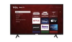 lot 24078 image: TCL 50-inch Class 4-Series 4K UHD Smart Roku LED TV - 50S435, 2021 Model (Retail $369.99)