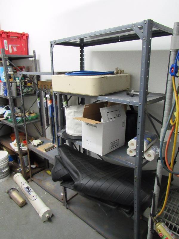 lot 1962 image: 15 X 36 Industrial Gray Metal 5 Tier Adjustable Height Shelf