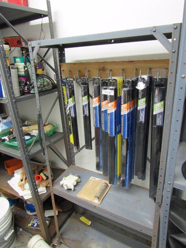 lot 1963 image: 12 X 30 Industrial Gray Metal 4 Tier Adjustable Height Shelf