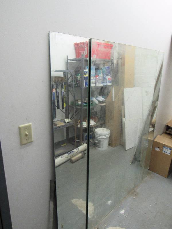 lot 1965 image: Pair Of Large Glass Mirrors