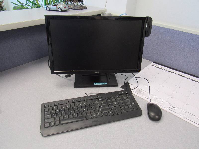 lot 1970 image: HP Tower, Dell Monitor, Keyboard, And Mouse