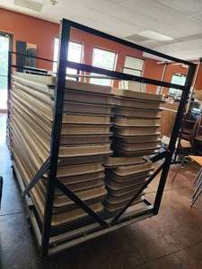 lot 22565 image: 30 Mity-Lite Tables and Cart