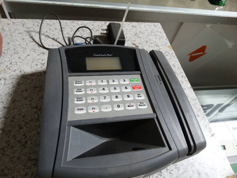 lot 440 image: Time clock Plus digital time clock