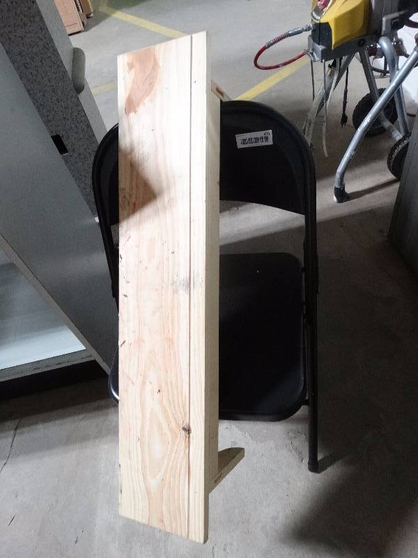 lot 471 image: folding metal chairwood shelf