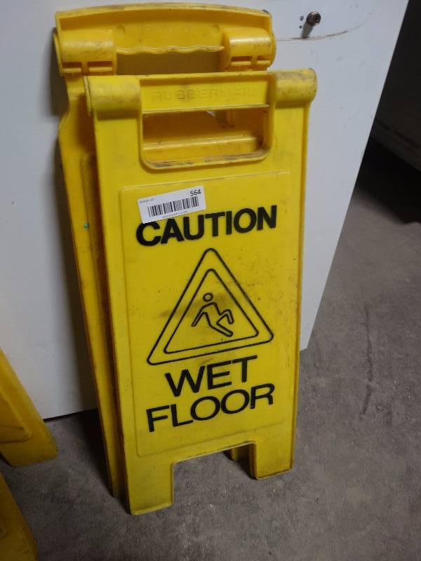 lot 564 image: wet floor signs