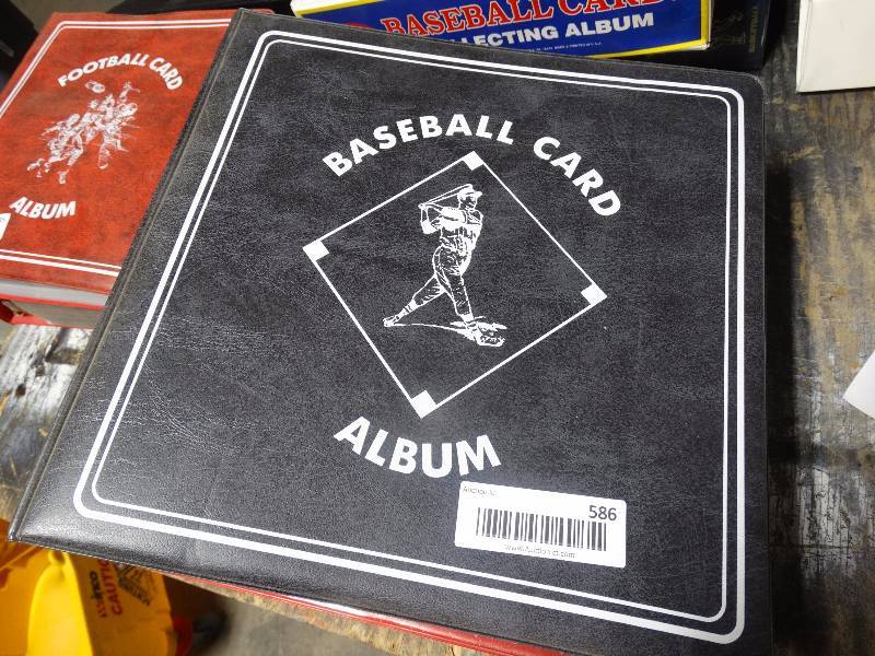lot 586 image: lot of football cards w binder