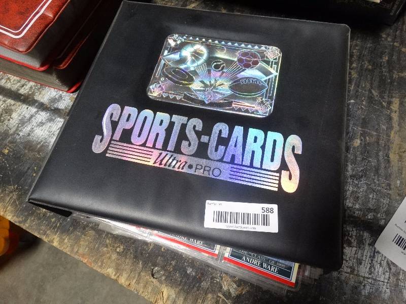 lot 588 image: lot of football cards w binder