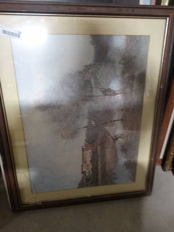 lot 592 image: lot of 9 pieces of framed artwork