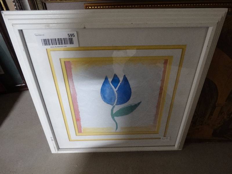 lot 595 image: lot of 10 pieces of framed artwork