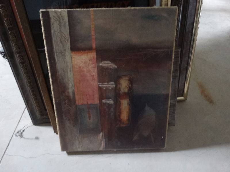 lot 600 image: lot of 7 pieces of framed artwork