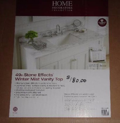 lot 102 image: Winter Mist Vanity Top