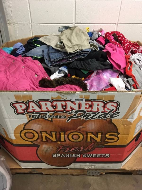 lot 1211 image: Gaylord with Large Quantity of Swap and Shop Random Items Gaylord not included bring your own bags or totes