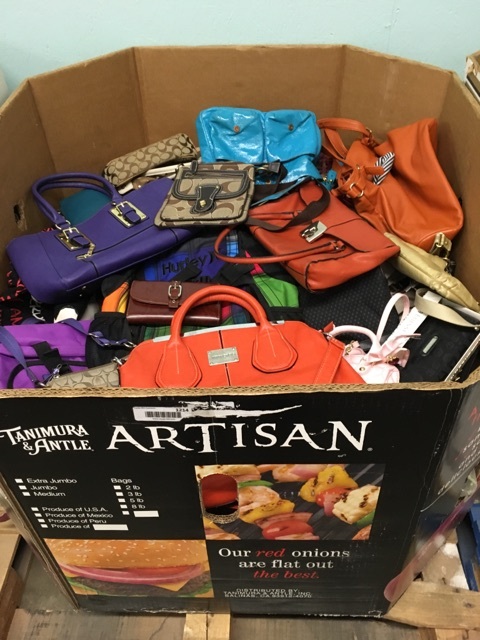 lot 1214 image: Gaylord with Large Quantity of Swap and Shop Random Items Gaylord not included bring your own bags or totes