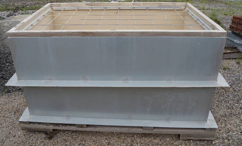 lot 4051 image: Lot of 2 sky light Curbs or Air Vent Guard Covers - 62 X 38 X 16 - new, never installed