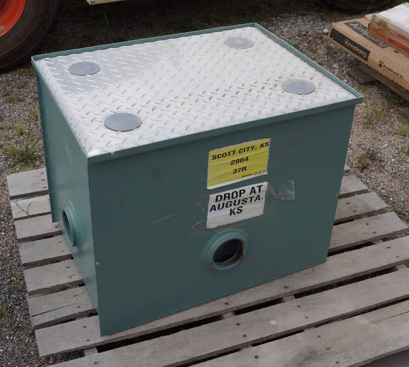 lot 4057 image: MIFAB - INTERCEPTOR INLET M# MI-ROC-6 -  Hydro Mechanical Grease Interceptor - 26 wide X  21 tall x 20 deep x NEW - see photos