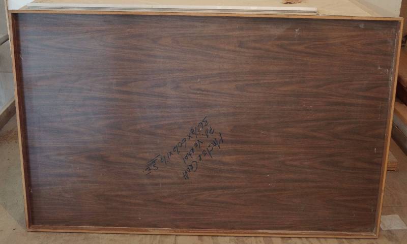 lot 2121 image: Heavy Table Top - Wood covered with wood-grain formica - Nice Table Top Measures - 52 X 32 -