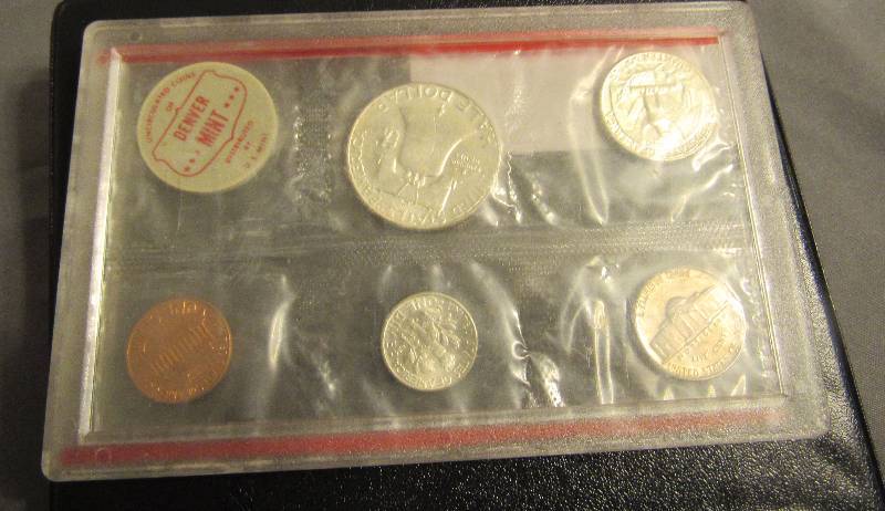 lot 7710 image: 1962 - Proof Set - Silver - Half Dollar, Quarter, Nickel and Dime - In package