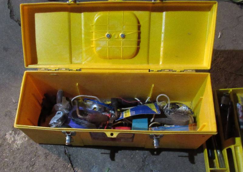 lot 7739 image: Yellow Toolbox - Full of Tools - See photo for contents