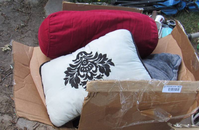 lot 7803 image: Box of Throw Pillows